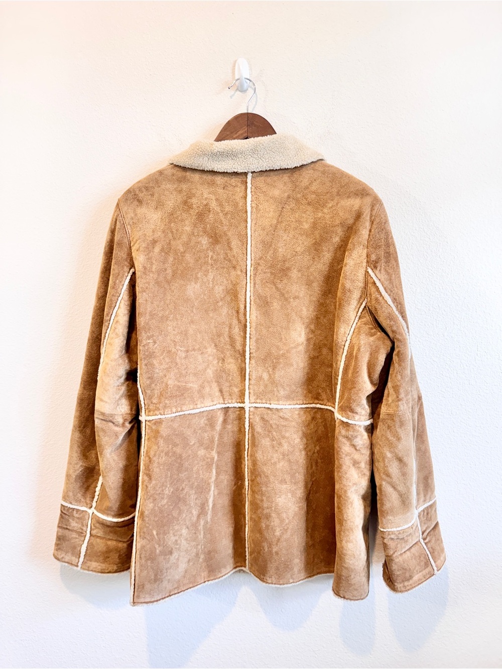 St. John’s Bay Vintage Washable Suede Jacket Petite XL Sherpa Western Ranch H99 - Picture 9 of 11